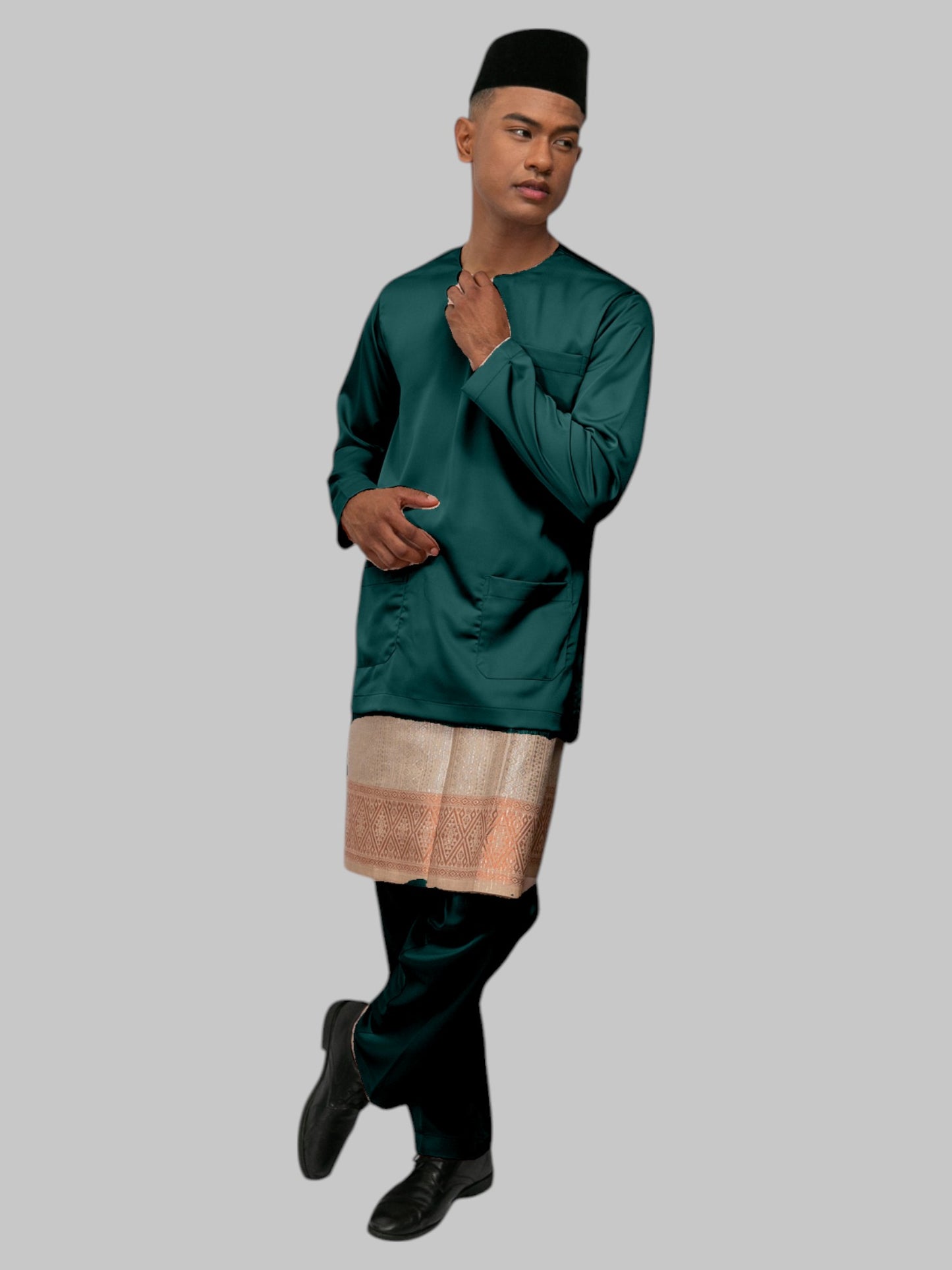 Arjuna Teluk Belanga Fit - Hijau Teal Baju Melayu