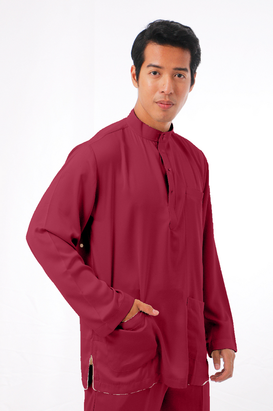 MIKAIL BAJU MELAYU MODEN -MAROON