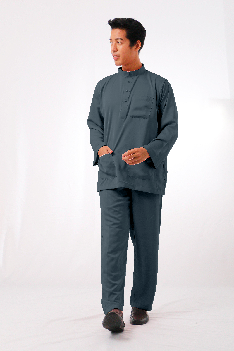 MIKAIL BAJU MELAYU MODERN -FLORALGREEN