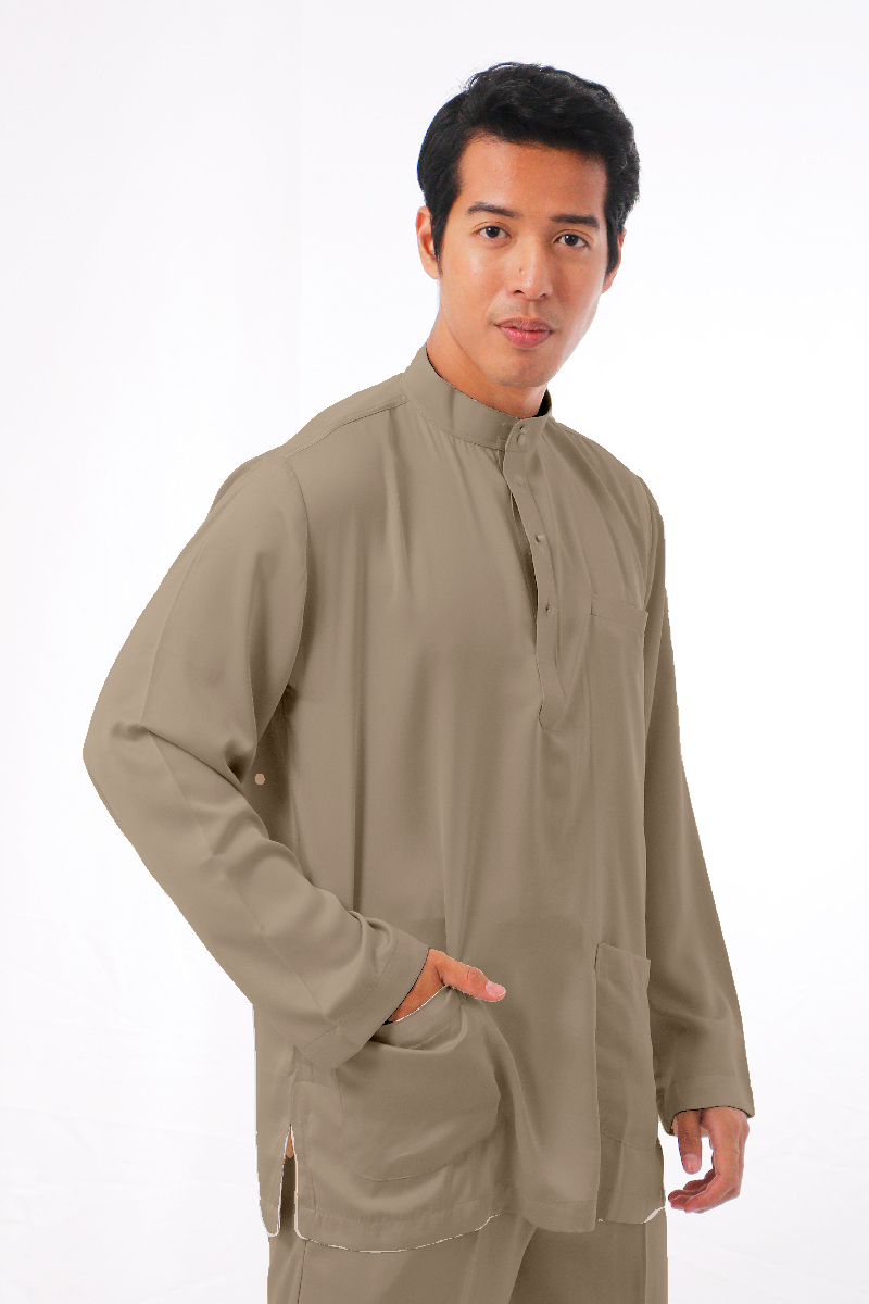 MIKAIL BAJU MELAYU MODERN -ALMOND