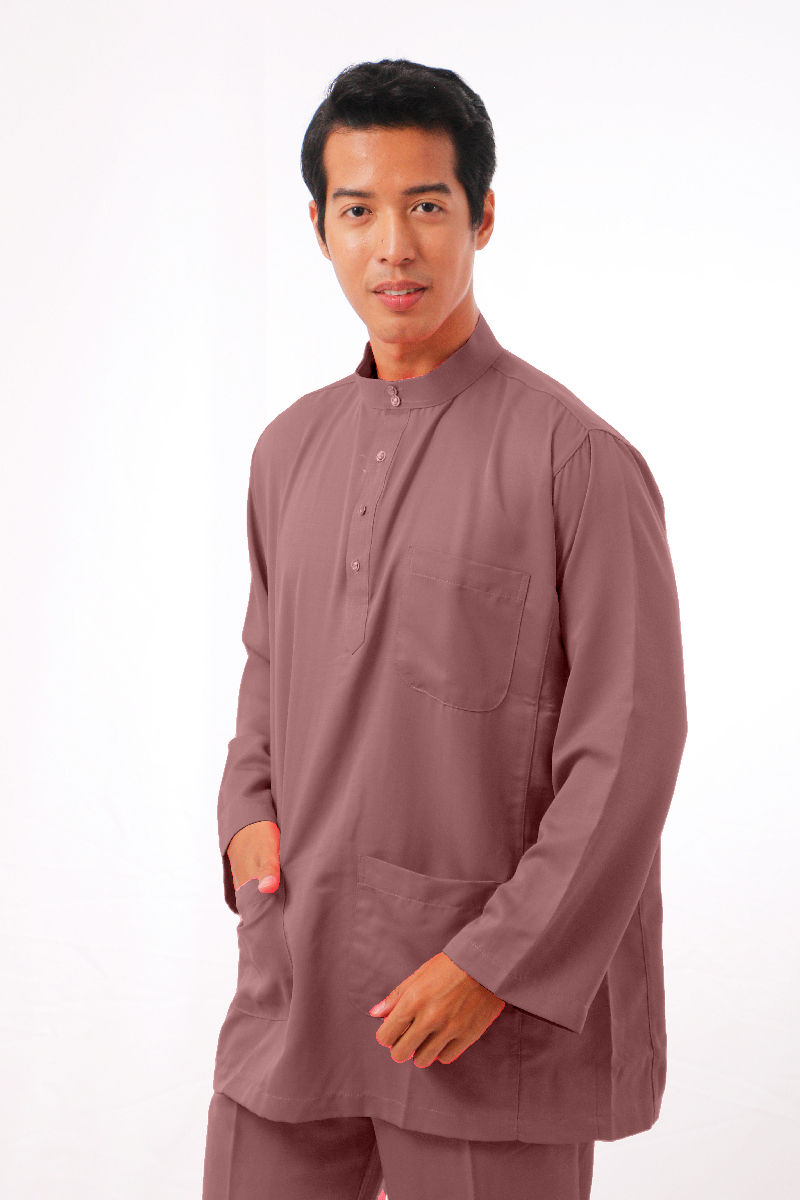 MIKAIL BAJU MELAYU MODERN -DULL BROWN